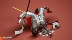 Sports equipment - balls and outfit Low-poly 3D model