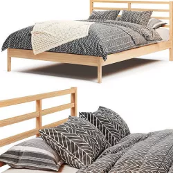 TARVA LUROY double bed pine 3D model