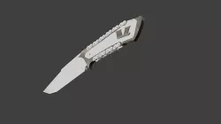 this is a biker knife for a game or for a website Low-poly 3D model