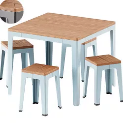 TUCK Square table and Low stool by DesignByThem 3D model