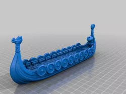 Viking boat for incense sticks FIXED STL 