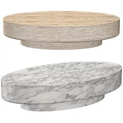VITOLO CARVED OVAL COFFEE TABLE 3D model