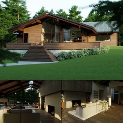 Wooden House in the Forest 3D model