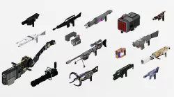 15 Futuristic Sci-Fi Guns Weapons Bundle 3D model