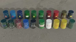 20 Barrel 3D models Low-poly 3D model
