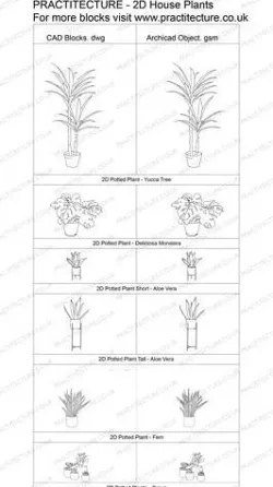 2D Potted Plant Short - Aloe Vera 3D model