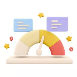 3d  arrow point scale speedometer icon 3D model