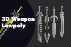 3D Models Sword full pack Low-poly 3D model