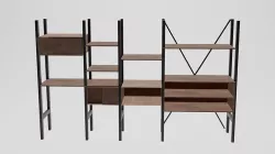 3D Modern Library  Low-poly 3D model