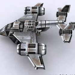 3DRT - Sci-Fi Forces - Bomber 4  Low-poly 3D model