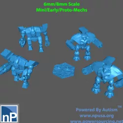 6mm/8mm Mini/Early/Proto-mechs, pack 3