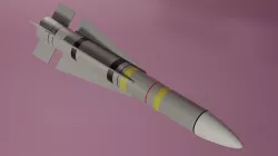 AIM -54 Phoenix Missile Low-poly 3D model