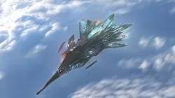  Aircraft Jet Plane Sci-Fi Spaceship Space Ship 022 Low-poly 3D model