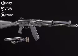 AK-107 ak - rifle Low-poly 3D model