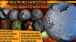 Alien Planet Maker 300 ZBrush Brushes 3D model