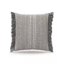 Alpaca Corded Stripe PiIllow 22x22 Graphite Natural 3D model