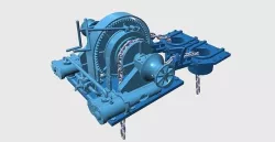 Anchor Winch and Chain Steam Tug 3D model