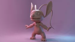 Angel cute little mouse with big ears 3D model