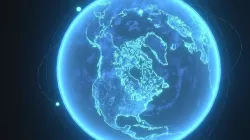Animated Hologram Planet Earth Sci-Fi 3D Model 4k Textures Low-poly 3D model