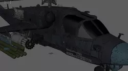 Attack Helicopter KA52 Black Shark Hokum Low-poly 3D model