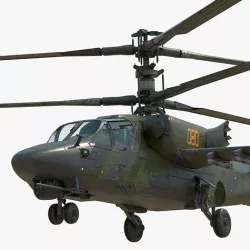 Attack Helicopter KA52 Black Shark Hokum Low-poly 3D model