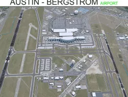 Austin Bergstrom Airport 8km Low-poly 3D model