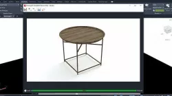 Autocad Low Poly 3D Modern Table 02 3D model