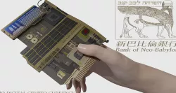 Bio-Digital crypto ledger 3D model