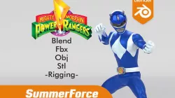 Blue Ranger 3D Model 3D model