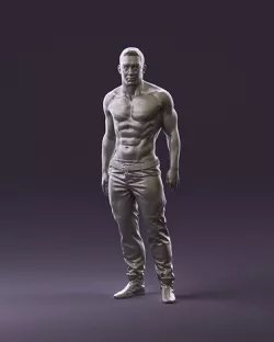 Bodybuilder topless 0962 3D model