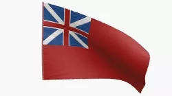 British Red Naval Ensign 1707-1801 Low-poly 3D model