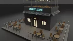 cafe and hotel 3D model