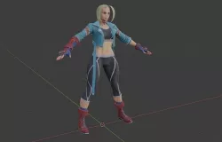 Cammy SF6 Low-poly 3D model