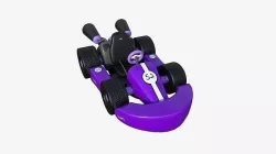 Cartoon Kart C07 Purple - Vehicle Racing Design Low-poly 3D model