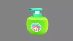 Cartoon Shower Gel - shower jell - bath lotion  Low-poly 3D model