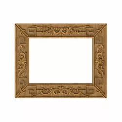 Carved picture frame STL 3D model