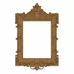 Carved picture frame STL 3D model