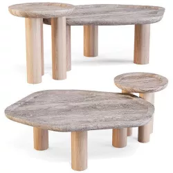 CB2 El-Verano - Coffee and Side Table 3D model