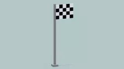 Checkered Flag  Low-poly 3D model