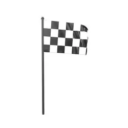 Checkered Racing Flag v1 001 Low-poly 3D model