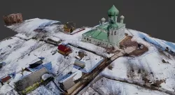 Church and Village Photoscan 3D model