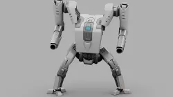 Combat Droid rigged 3D model