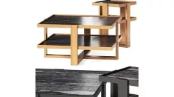 Crate and Barrel Sable Square Coffee Tables 3D model