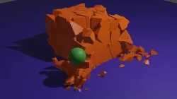 cube breaking animation 3D model