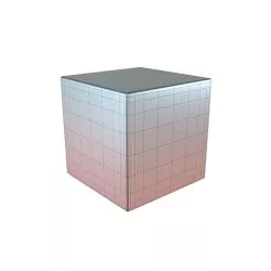 Cube Geometric Shape v1 007 Low-poly 3D model