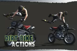Dirt Bike Actions Low-poly 3D model