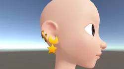Earring Zepeto 3D Model Unity Prefab FBX Low-poly 3D model
