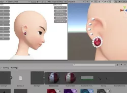 Earring Zepeto Model 3D Item Unity Prefab FBX Low-poly 3D model