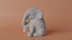 Elephant Decor Low-poly 3D model