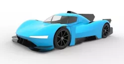 Endurance race car 3D model